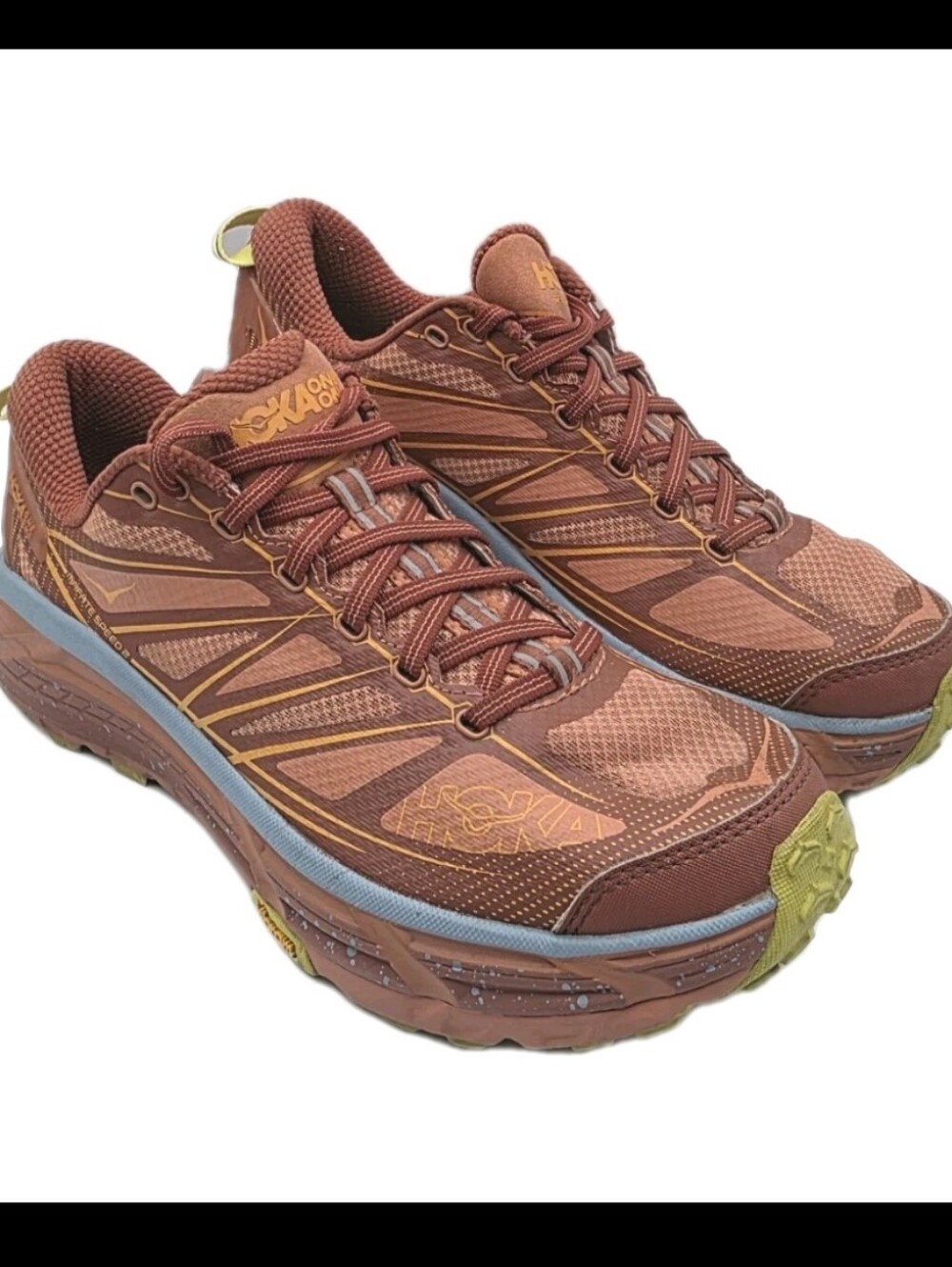 HOKA Mafate Speed 2 Baked Clay Orange Size 9 Sneakers Shoes Running Workout - Picture 6 of 16